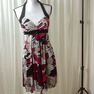 Speechless S Halter Top Dress w/ padded support